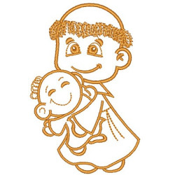 Embroidery Design Saint Anthony Contoured 10 Cm