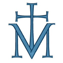 Embroidery Design Cross With M 8cm