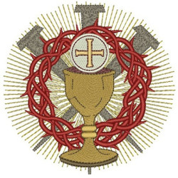 Embroidery Design Crown Of Thorns & Chalice