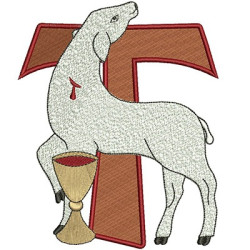 Embroidery Design Lamb Great Tau