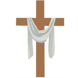 Embroidery Design Big Cross With Mantle
