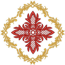Matriz De Bordado Cruz De Malta 14 Cm