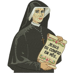 Embroidery Design Faustina Kowalska In Portuguese