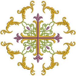 Embroidery Design Cross On Large Frame