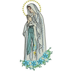 Embroidery Design Our Lady Of Lourdes 14 Cm