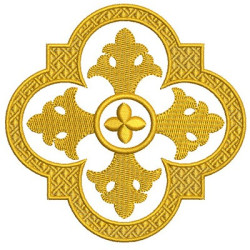 Embroidery Design Frame With Cross