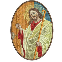 Embroidery Design Jesus Knock The Door Small