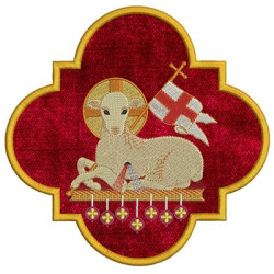 Embroidery Design Lamb In Frame