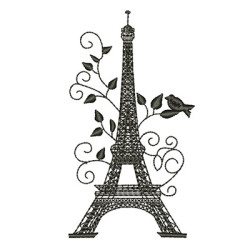 Diseño Para Bordado Torre Eifel 11 Cm