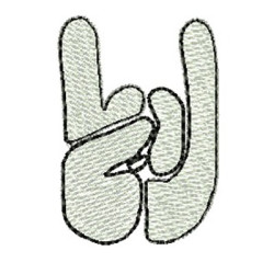 Embroidery Design Rock Symbol