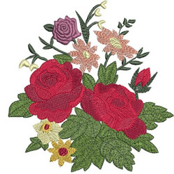 Embroidery Design Bouquet 13 Cm