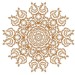 Diseño Para Bordado Floral 20 Cm