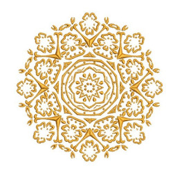 Embroidery Design Floral Damask 13 Cm