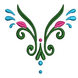 Embroidery Design Floral Frozen