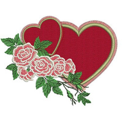 Embroidery Design Applied Heart