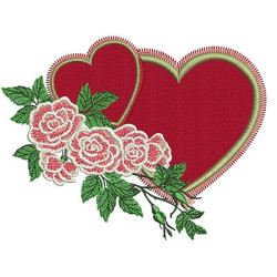 Diseño Para Bordado Corazón Aplicada