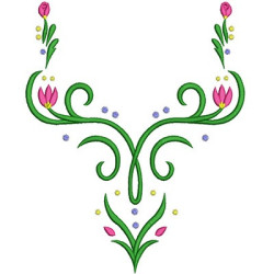 Embroidery Design Floral Frozen 25 Cm