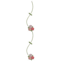 Matriz De Bordado Barrado Floral 20 Cm