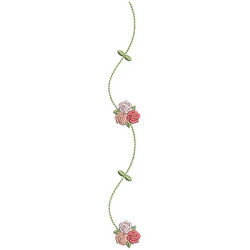 Matriz De Bordado Barrado Floral 16cm