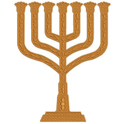 Diseño Para Bordado Menorah 17 Cm