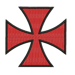 Diseño Para Bordado Cruz De Malta 8 Cm