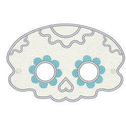 MÁSCARA DE CALAVERA MEXICANO PEQUEÑO