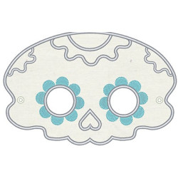 Embroidery Design Big Mexican Skull Mask