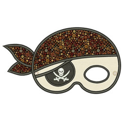 Embroidery Design Big Pirate Mask
