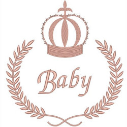 Diseño Para Bordado Marco De Baby Con La Corona