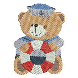 Embroidery Design Sailor Bear 8 Cm