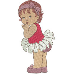 Embroidery Design Ballerina Baby 12 Cm