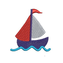 Embroidery Design Boat 5 Cm