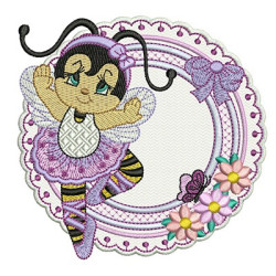 Diseño Para Bordado Mariquitas Ballerina 2