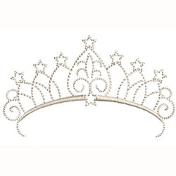 Matriz De Bordado Coroinha Princesa 8 Cm