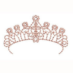 Embroidery Design Crown Princess 4 Cm