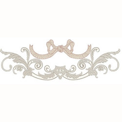 Embroidery Design Damask With Lace 25 Cm