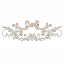 Embroidery Design Damask With Lace 15 Cm