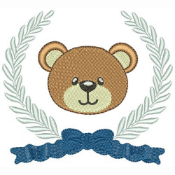 Matriz De Bordado Moldura Com Urso 10 Cm