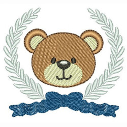 Matriz De Bordado Moldura Com Urso 7 Cm