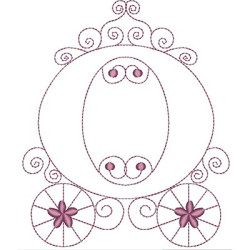Embroidery Design Carriage Princess 15 Cm