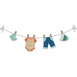 Embroidery Design Clothesline  Boy 26 Cm