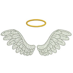 Embroidery Design Angel Little Wings 10 Cm