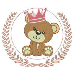Embroidery Design Frame With Big Bear Female