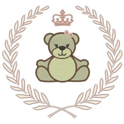 Diseño Para Bordado Marco Grande Con Oso Hembra 2
