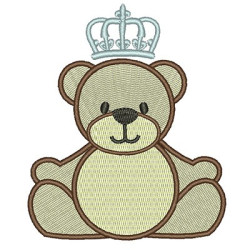 Matriz De Bordado Urso De Coroa