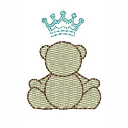 Embroidery Design Silhouette Little Bear