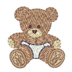 Matriz De Bordado Urso De Fralda 4 Cm