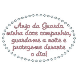 Matriz De Bordado Moldura Oração Anjo Da Guarda 2