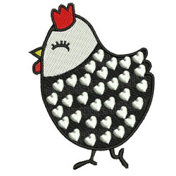 Embroidery Design  Angola Chicken 8 Cm