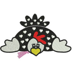 Embroidery Design Angola Chicken 12 Cm